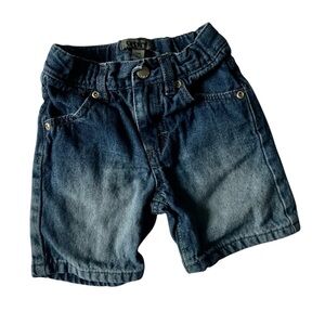 DKNY Jean Shorts Blue Denim Embroidered Pocket Toddler Baby Boys Size 12m